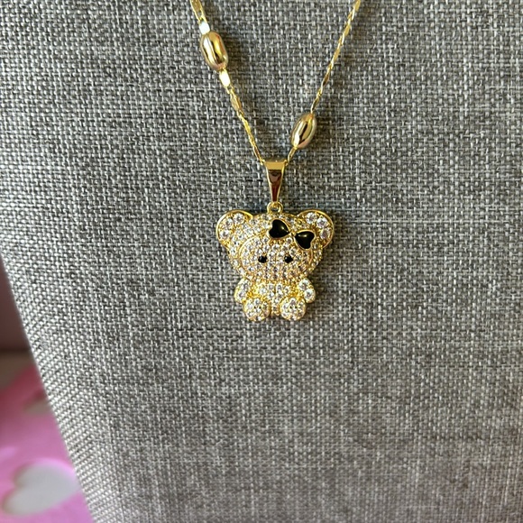 Cadena 14 k gold plated de osita - Picture 2 of 5